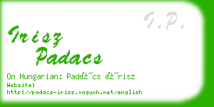 irisz padacs business card